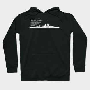 HMS Warspite British Battleship Infographic Hoodie